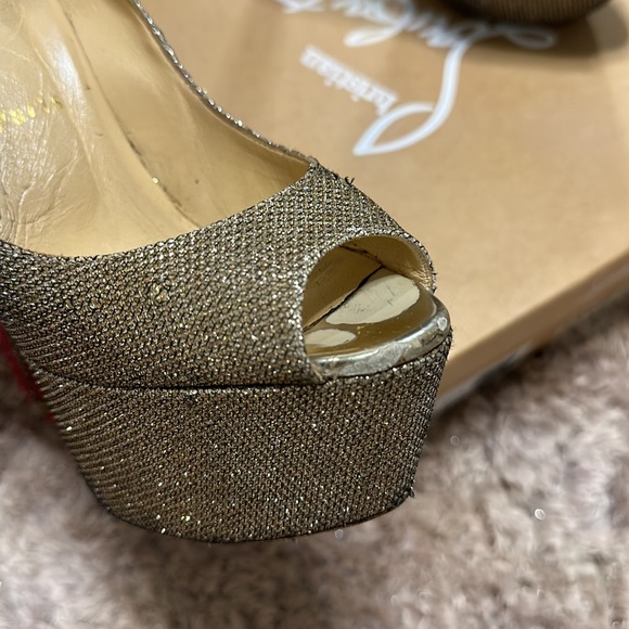 Christian Louboutin Glitter/Sparkly Platform Heels - Picture 4 of 10